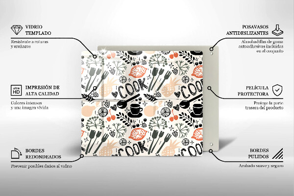 Copri piano cottura Motivo della cucina dei cartoni animati