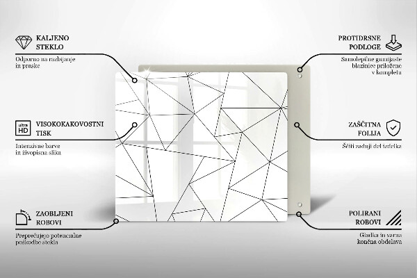 Copri piano cottura Triangoli bianchi
