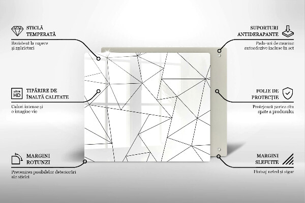Copri piano cottura Triangoli bianchi