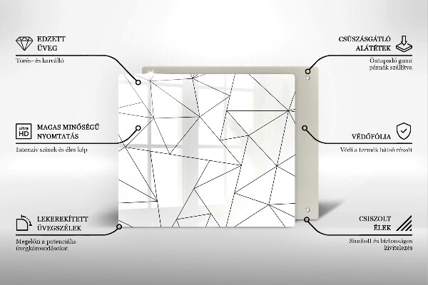 Copri piano cottura Triangoli bianchi