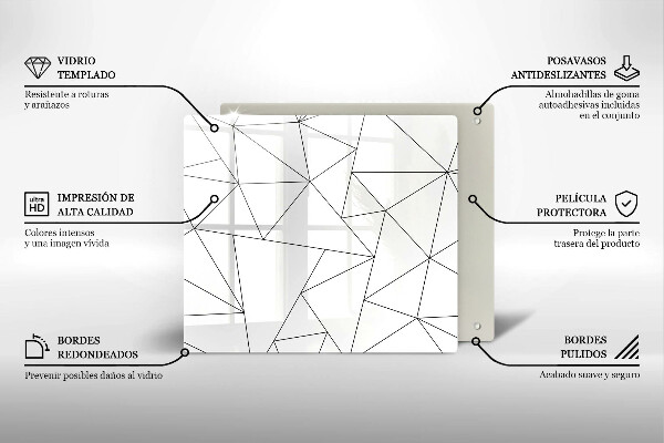 Copri piano cottura Triangoli bianchi