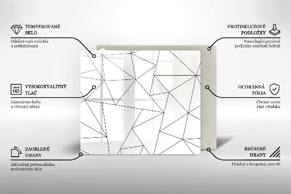 Copri piano cottura Triangoli bianchi