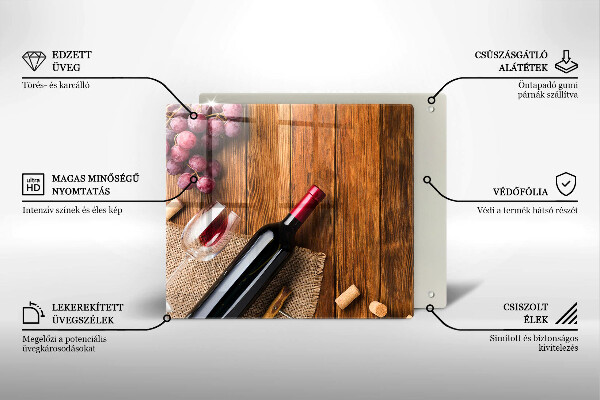 Copertura piano cottura Una bottiglia di vino rosso