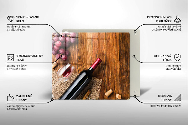 Copertura piano cottura Una bottiglia di vino rosso