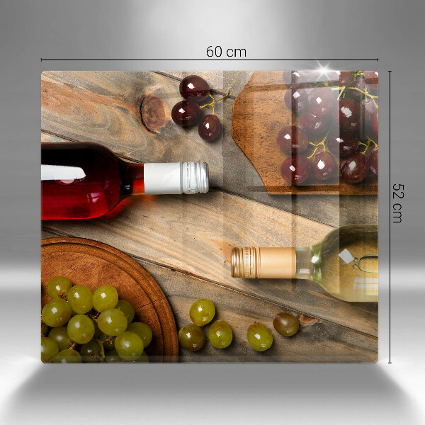 Copertura piano induzione Bottiglie di vino e uva