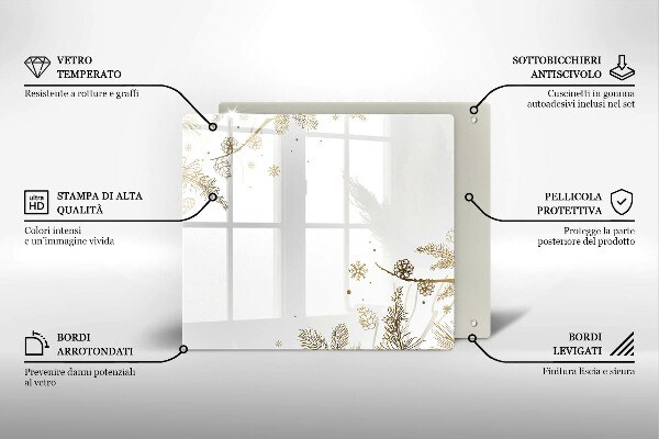 Copertura piano induzione Decorazioni invernali