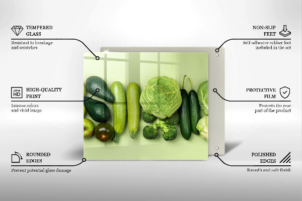 Copertura piano induzione Frutta e verdura verde
