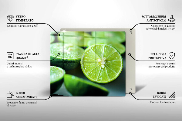 Proteggi piano induzione Agrumi di lime
