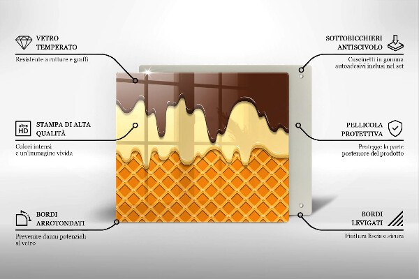 Copertura piano induzione Illustrazione del cono gelato