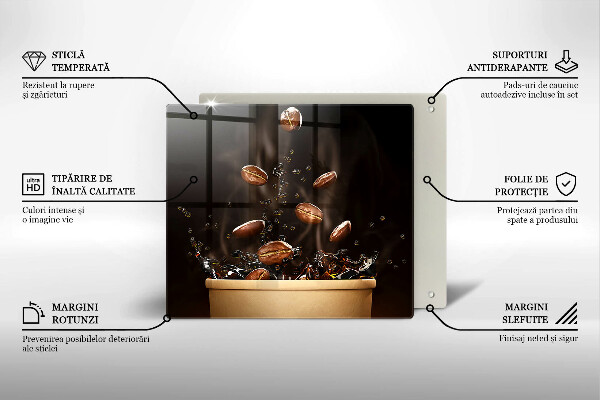Copertura piano induzione Chicchi di caffè caldi