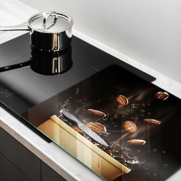 Copertura piano induzione Chicchi di caffè caldi