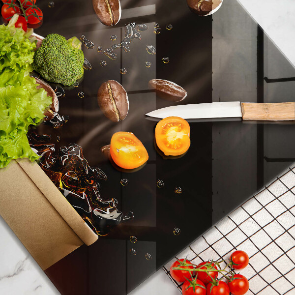 Copertura piano induzione Chicchi di caffè caldi