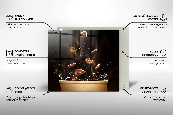 Copertura piano induzione Chicchi di caffè caldi