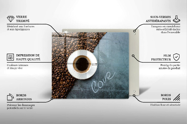 Copertura piano induzione Chicchi e tazza di caffè