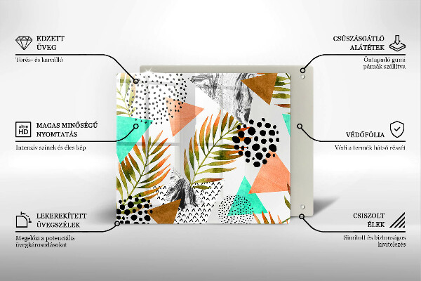 Copri piano cottura Modello di foglie Boho