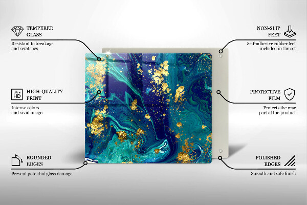 Copri piano cottura Astrazione con l'oro