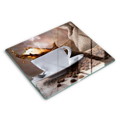 Copertura piano induzione Tazza e chicchi di caffè