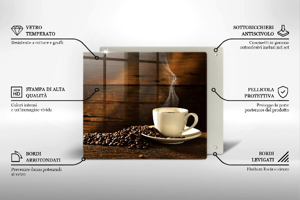 Copri piano cottura Tazzina da caffè in legno