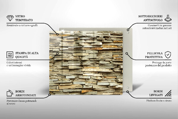 Copri piano cottura Pietre decorative