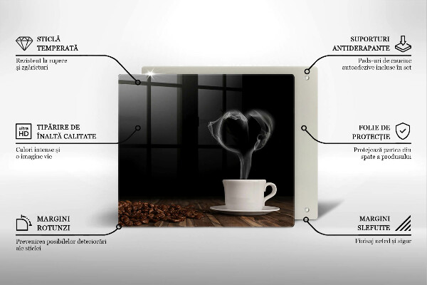 Copri piano cottura Cuore della tazza di caffè