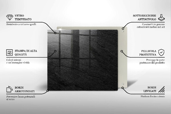 Copri piano cottura Trama di pietra