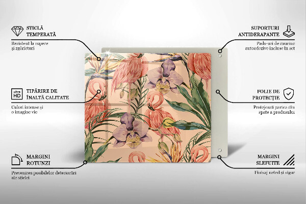 Copri piano cottura Illustrazione dei fenicotteri