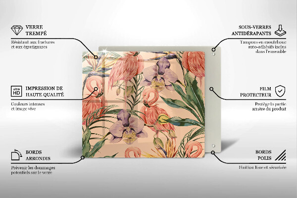 Copri piano cottura Illustrazione dei fenicotteri