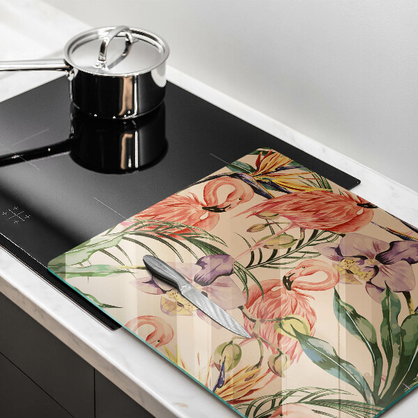 Copri piano cottura Illustrazione dei fenicotteri
