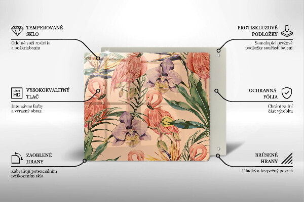 Copri piano cottura Illustrazione dei fenicotteri