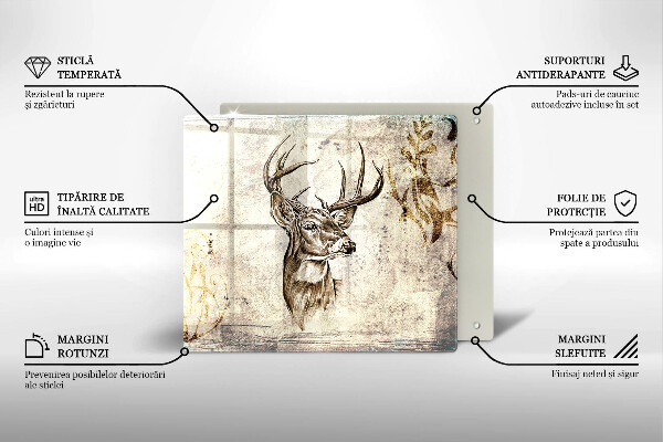 Copri piano cottura Illustrazione degli animali dei cervi