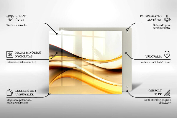 Copri piano cottura Linee di fumo astratte
