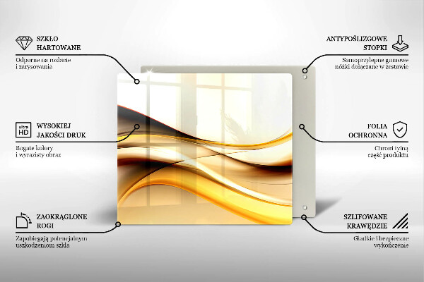 Copri piano cottura Linee di fumo astratte