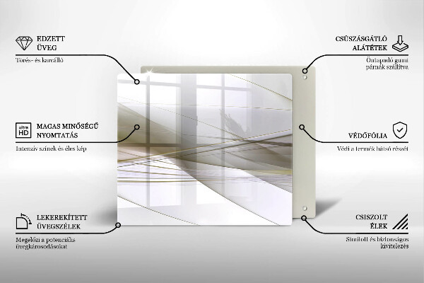 Copri piano cottura Disegno di linee astratte