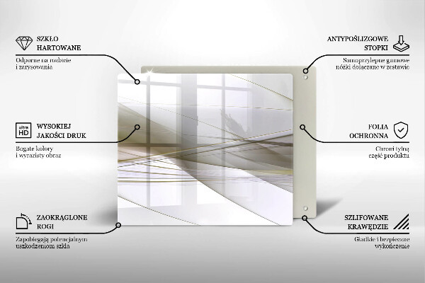 Copri piano cottura Disegno di linee astratte