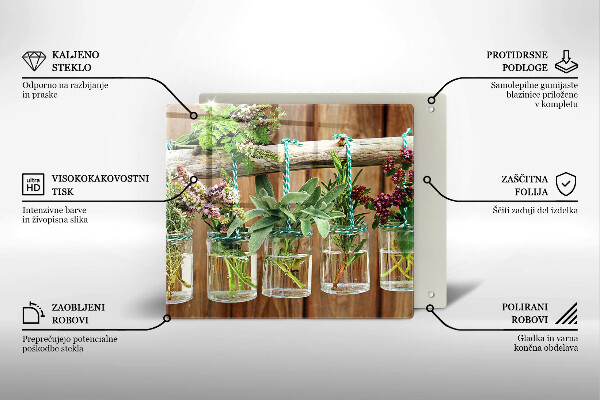 Copri piano cottura Annata di piante di erbe