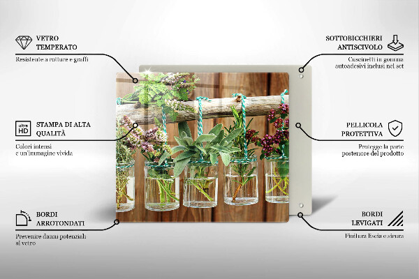 Copri piano cottura Annata di piante di erbe