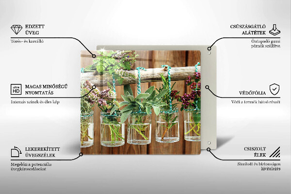 Copri piano cottura Annata di piante di erbe