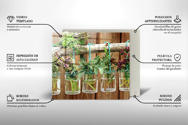 Copri piano cottura Annata di piante di erbe