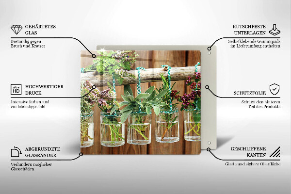 Copri piano cottura Annata di piante di erbe