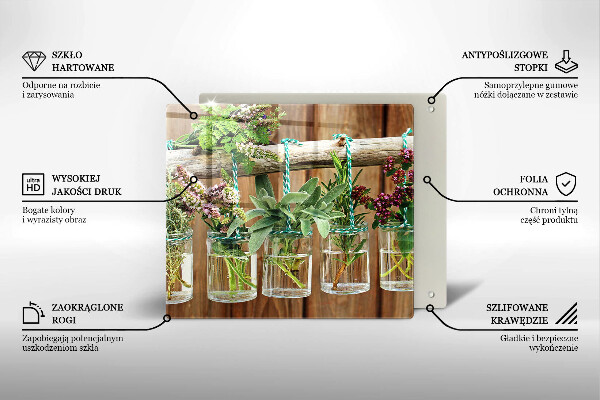 Copri piano cottura Annata di piante di erbe