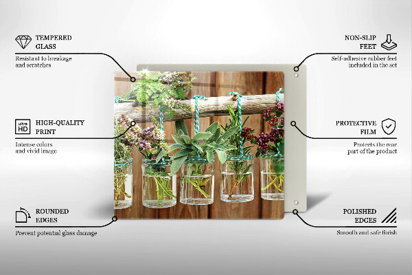 Copri piano cottura Annata di piante di erbe