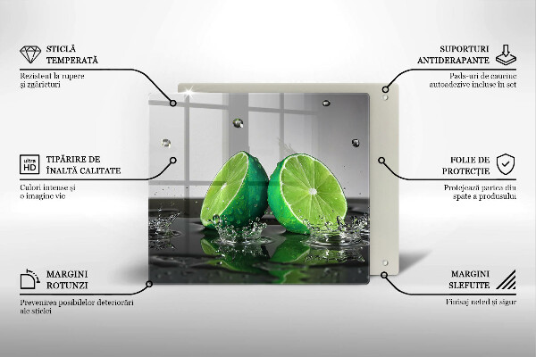 Copri piano cottura Lime succosi e acqua