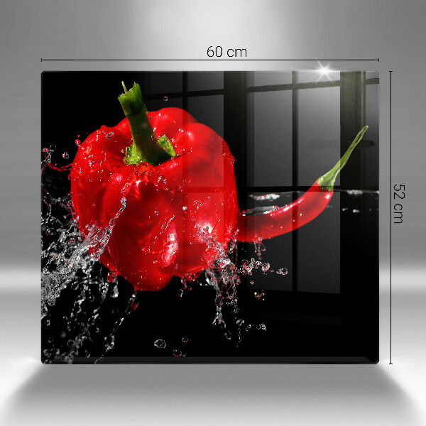 Copertura piano induzione Peperoni rossi in acqua