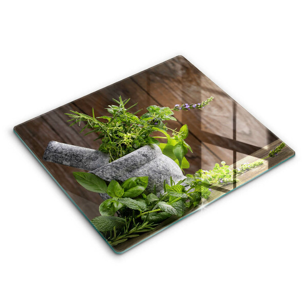 Copri piano cottura Piante erbe e legno