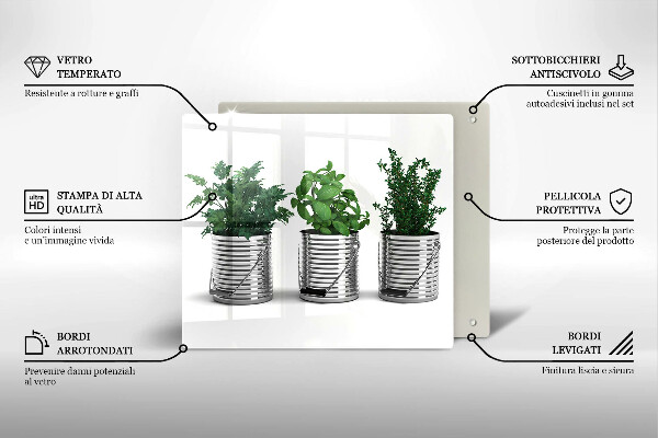 Copri piano cottura Vasi di piante aromatiche