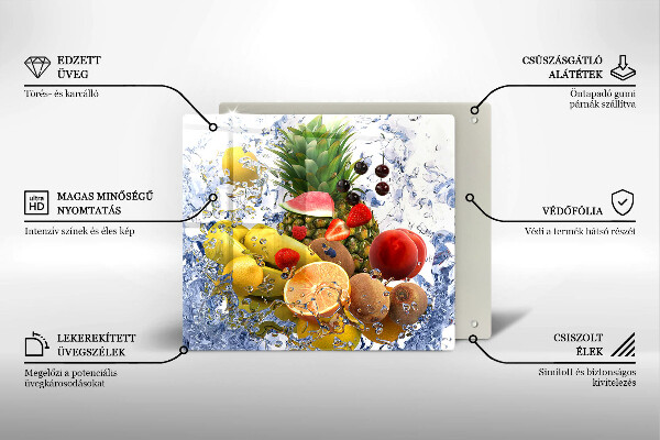 Copri piano cottura Frutta succosa e acqua