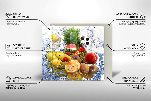 Copri piano cottura Frutta succosa e acqua