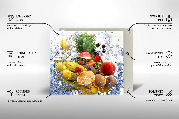 Copri piano cottura Frutta succosa e acqua