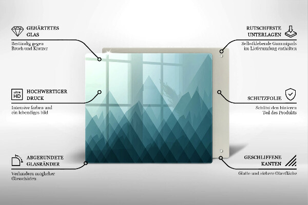 Proteggi piano induzione Montagne astratte