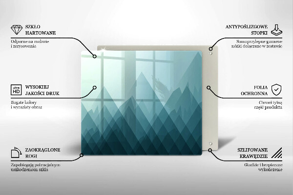 Proteggi piano induzione Montagne astratte